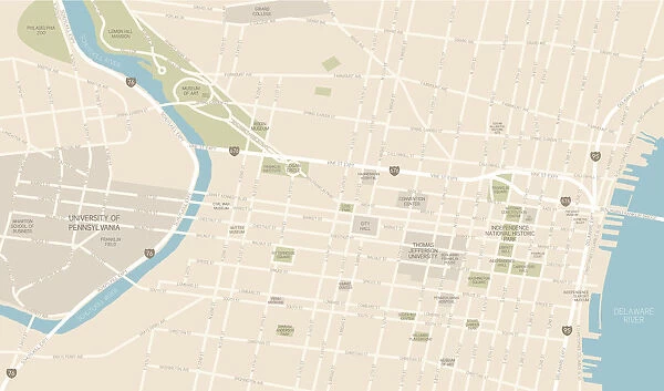 Philadelphia Downtown Map