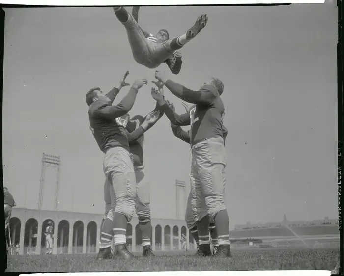 Framed Print : The Philadelphia Eagles Tossing Harold Giancanelli in Air Framed Print : The Philadelphia Eagles Tossing Harold Giancanelli in Air