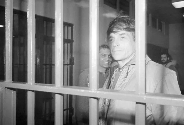 Framed Print : Philip Berrigan Behind Prison Bars Framed Print : Philip Berrigan Behind Prison Bars