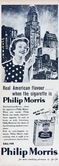 Framed Print : Philip Morris Cigarettes