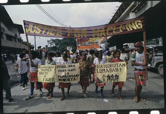 Framed Print : Philippine Women Marching with Banners Framed Print : Philippine Women Marching with Banners