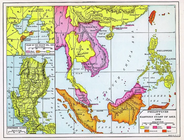 Framed Print : Philippines And Eastern Coast Of Asia, 1900 Framed Print : Philippines And Eastern Coast Of Asia, 1900
