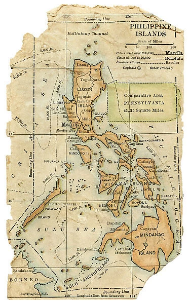 Philippines map 1898