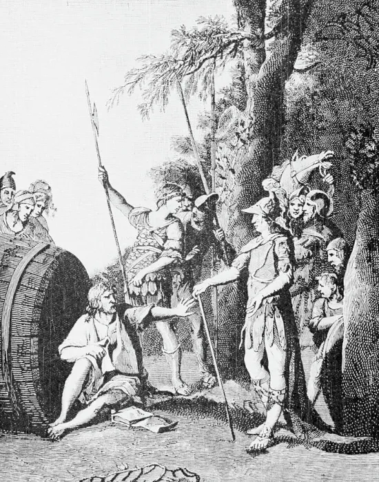 Framed Print : Philosopher Diogenes with Alexander The Great Framed Print : Philosopher Diogenes with Alexander The Great