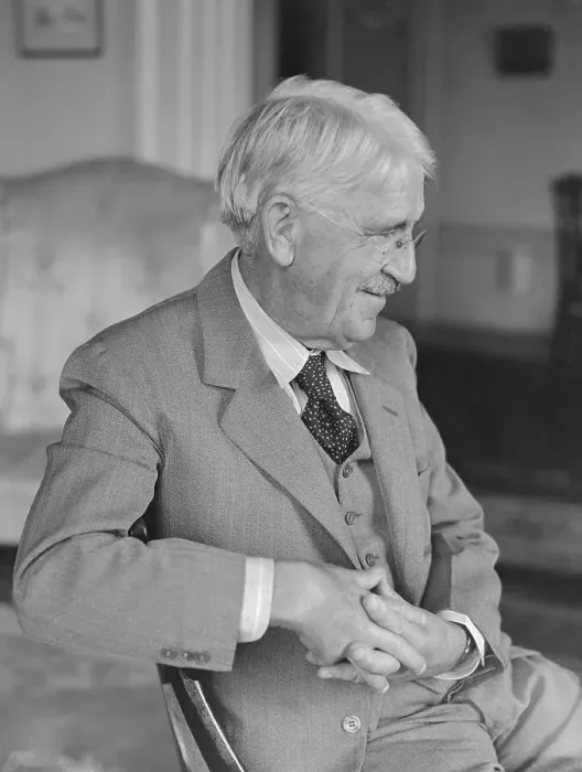 Framed Print : Philosopher John Dewey Sitting with Hands Clasped