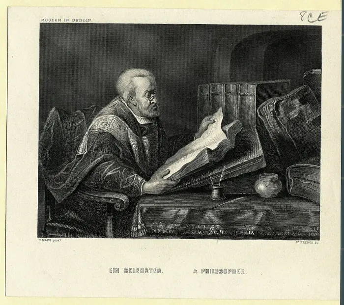 Framed Print : Philosopher Reading Book Framed Print : Philosopher Reading Book
