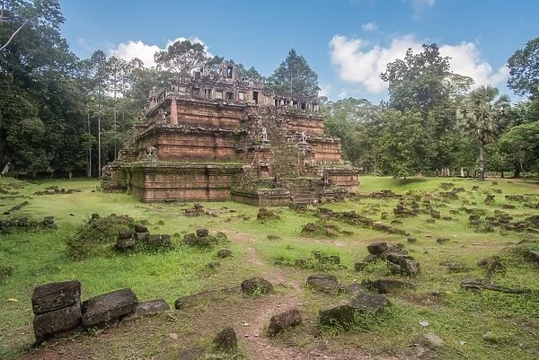 Phimeanakas Temple at Angkor Thom in Siem Reap Province, Siem Reap City. Cambodia