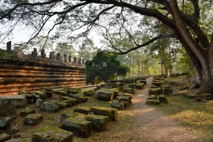 Framed Print : Phimeanakas temple walk at angkor Cambodia Framed Print : Phimeanakas temple walk at angkor Cambodia