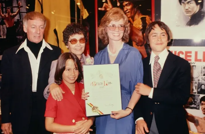 Framed Print : Photo Of Brandon Lee and Family Framed Print : Photo Of Brandon Lee and Family
