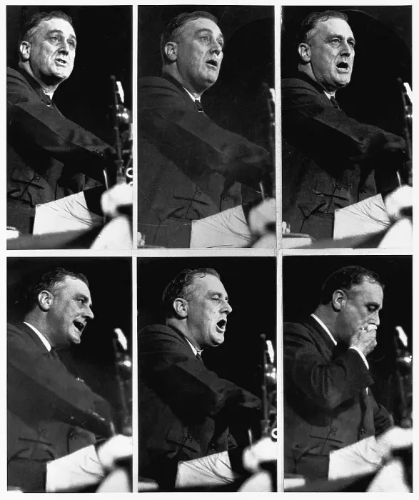 Framed Print : Photo Collage of Governor Roosevelt's Speech in New York Framed Print : Photo Collage of Governor Roosevelt's Speech in New York