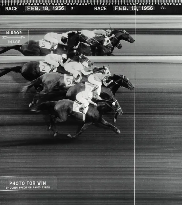 Framed Print : Photo Finish of a Horse Race Framed Print : Photo Finish of a Horse Race