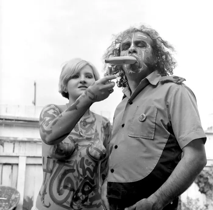 Framed Print : Photo of Hippies