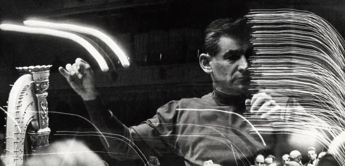 Framed Print : Photo Montage of Leonard Bernstein Rehearsing At Carnegie Hall
