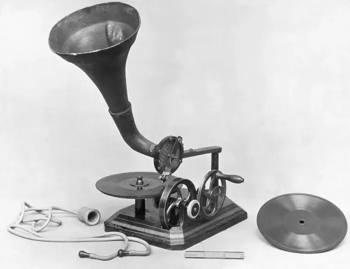 Framed Print : Photograph Of Early Grammaphone