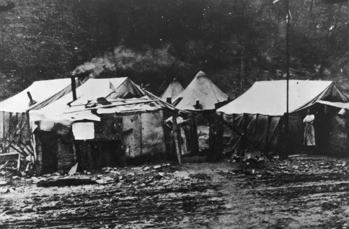 Framed Print : Tents. A Photograph of Miners Tents during the Ludlow Strike, circa April 1914 Framed Print : Tents. A Photograph of Miners Tents during the Ludlow Strike, circa April 1914