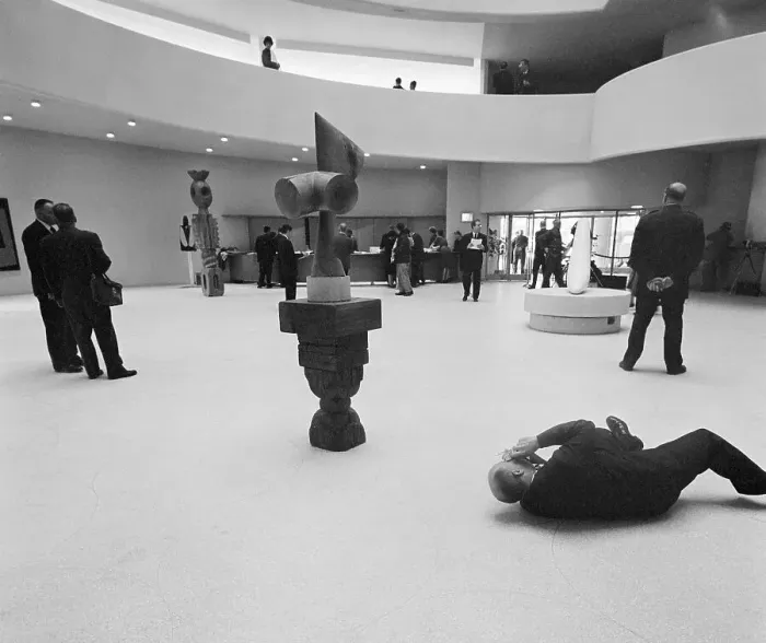 Framed Print : Photographer Takes Picture In Guggenheim Framed Print : Photographer Takes Picture In Guggenheim