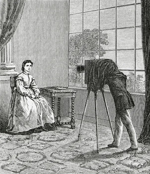 Framed Print : Photographer Taking Woman's Portrait Framed Print : Photographer Taking Woman's Portrait