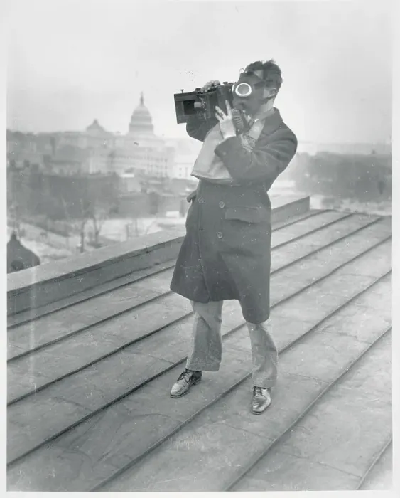 Framed Print : Photographer Wearing Gas Mask Framed Print : Photographer Wearing Gas Mask