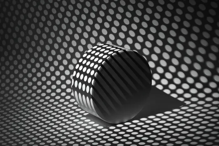 Framed Print : Photography of Spotted Light Casting Cylinder Shape Framed Print : Photography of Spotted Light Casting Cylinder Shape
