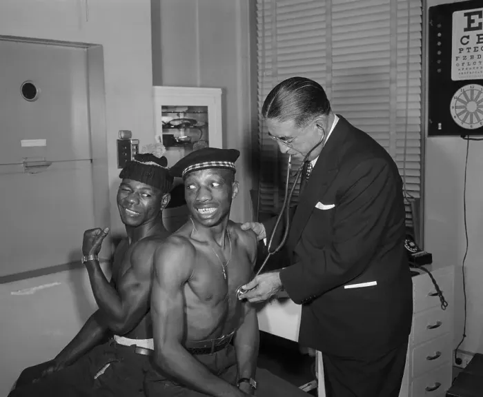 Framed Print : Physician Examining Sandy Saddler Framed Print : Physician Examining Sandy Saddler