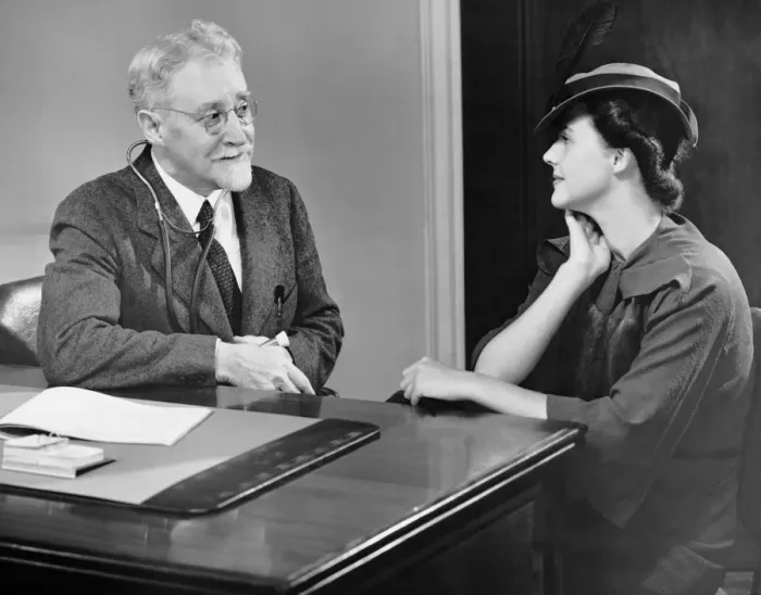 Framed Print : Physician talking to patient Framed Print : Physician talking to patient