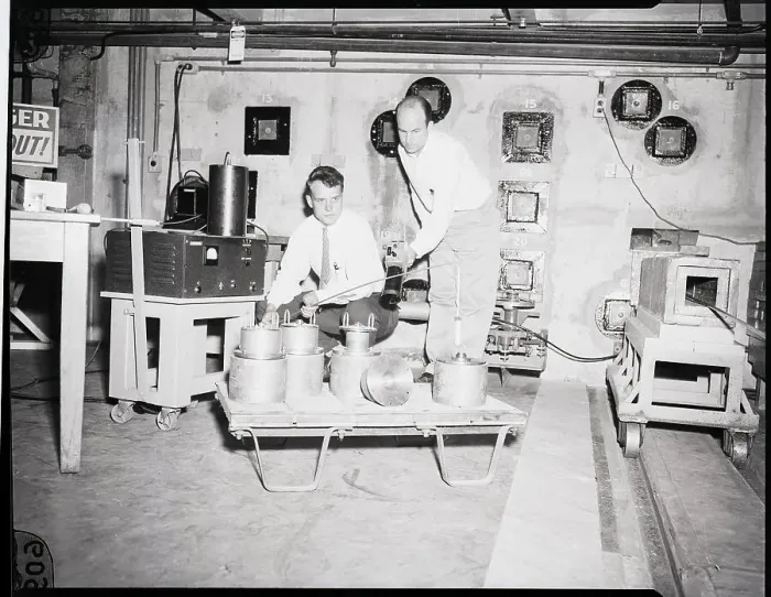 Framed Print : Physicists Checking For Radioactivity Framed Print : Physicists Checking For Radioactivity