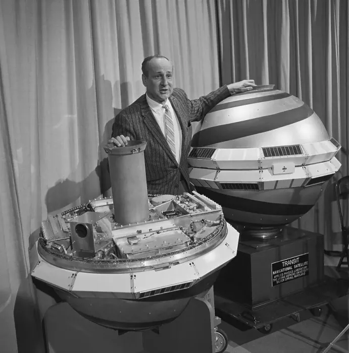 Framed Print : Physics Specialist R. B. Kershner with Space Model Framed Print : Physics Specialist R. B. Kershner with Space Model