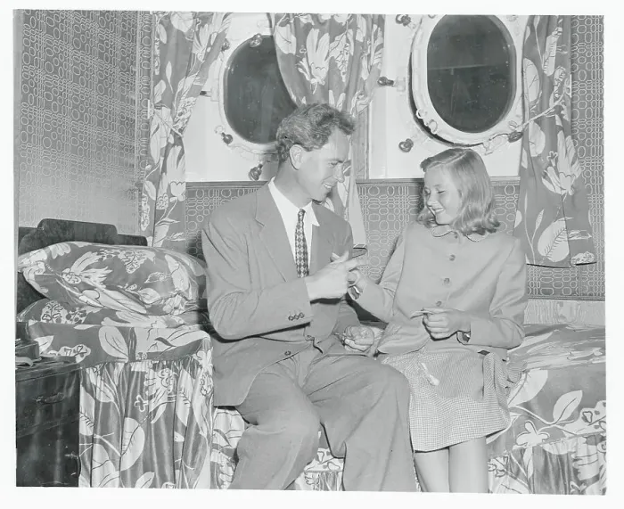 Framed Print : Pia Lindstrom and Her Father Framed Print : Pia Lindstrom and Her Father