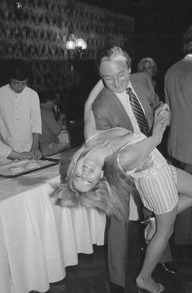 Pia Zadora Dancing with Husband Meshulam Riklis Print. Art Prints