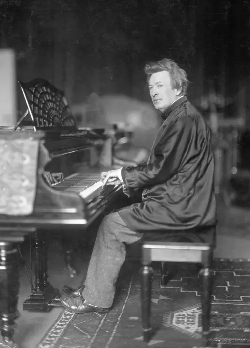 Framed Print : Pianist Ferrucio Busoni Posing at Piano Framed Print : Pianist Ferrucio Busoni Posing at Piano