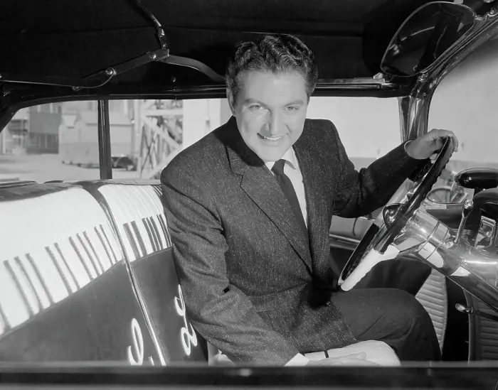 Framed Print : Pianist Liberace Inside His Car Framed Print : Pianist Liberace Inside His Car