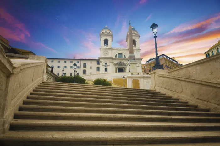 Framed Print : Piazza di Spagna at sunset Framed Print : Piazza di Spagna at sunset