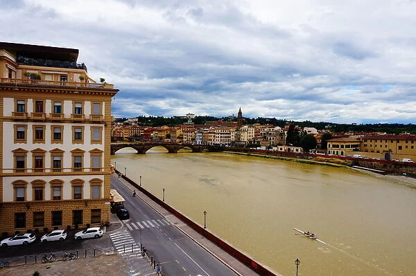 Piazza Ognissanti and Arno River, Florence, Italy