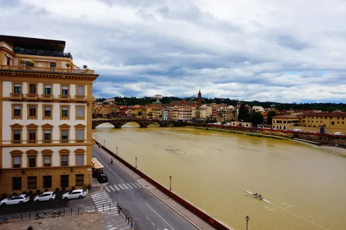 Framed Print : Piazza Ognissanti and Arno River, Florence, Italy Framed Print : Piazza Ognissanti and Arno River, Florence, Italy