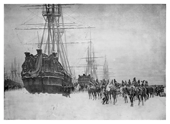 Framed Print : Pichegru takes the Dutch ships in the Zuyderzee Framed Print : Pichegru takes the Dutch ships in the Zuyderzee