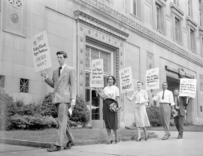 Framed Print : Picketers Carrying Signs Framed Print : Picketers Carrying Signs