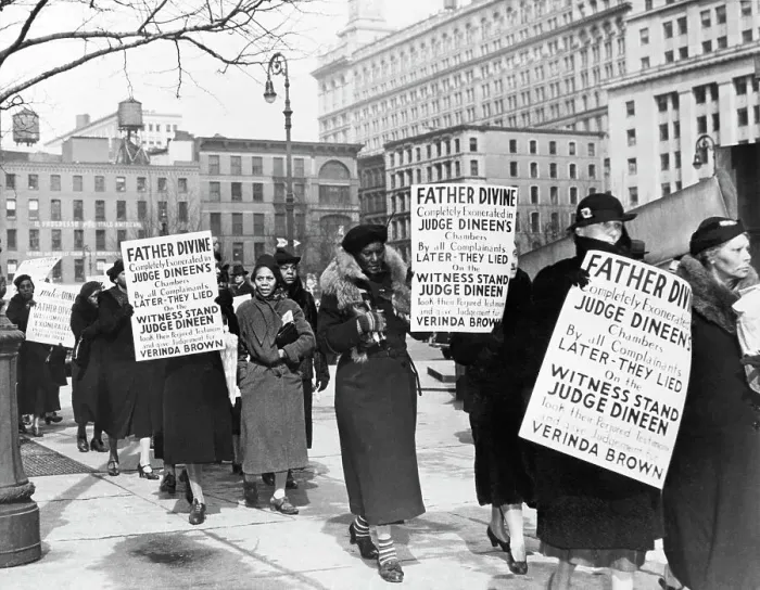 Framed Print : Picketers Defending Father Divine Framed Print : Picketers Defending Father Divine