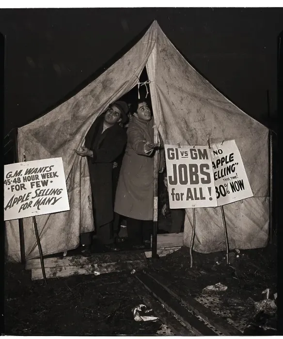 Framed Print : Picketers Find Rain Shelter in Tent Framed Print : Picketers Find Rain Shelter in Tent