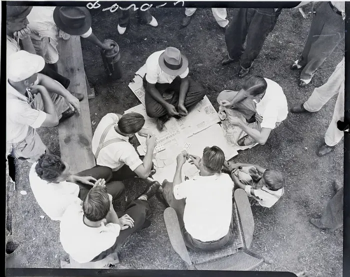 Framed Print : Pickets Pass Time Playing Bridge Framed Print : Pickets Pass Time Playing Bridge