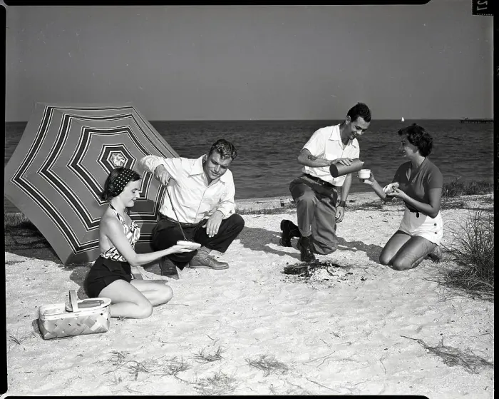Framed Print : Picnic on the Beach Framed Print : Picnic on the Beach