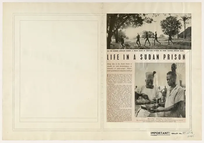 Framed Print : Picture Post Galley : Life In A Sudan Prison Framed Print : Picture Post Galley : Life In A Sudan Prison