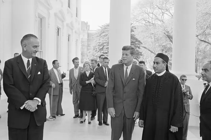 Framed Print : Picture of President Kennedy and Prince Hasan Al-Rida-Al-Sansusi of Libya Framed Print : Picture of President Kennedy and Prince Hasan Al-Rida-Al-Sansusi of Libya