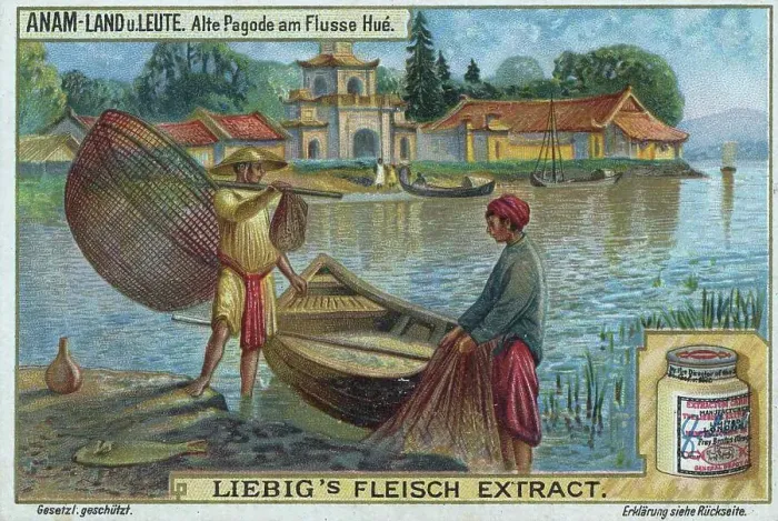 Framed Print : Picture series Anam, country and people, Vietnam, old pagoda at the river Hue, fishing boat and fisherman with fish trap, digitally restored reproduction of a collector's picture from ca 1900, public domain, exact date unknown Framed Print : Picture series Anam, country and people, Vietnam, old pagoda at the river Hue, fishing boat and fisherman with fish trap, digitally restored reproduction of a collector's picture from ca 1900, public domain, exact date unknown
