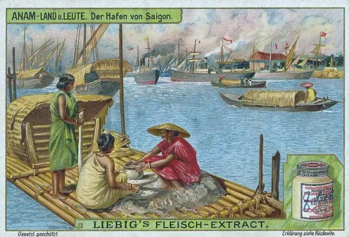 Framed Print : Picture series Anam, Land and People, Vietnam, The harbour of Saigon, with a barge in the foreground, digitally restored reproduction of a collective picture from ca 1900, public domain, exact date unknown Framed Print : Picture series Anam, Land and People, Vietnam, The harbour of Saigon, with a barge in the foreground, digitally restored reproduction of a collective picture from ca 1900, public domain, exact date unknown