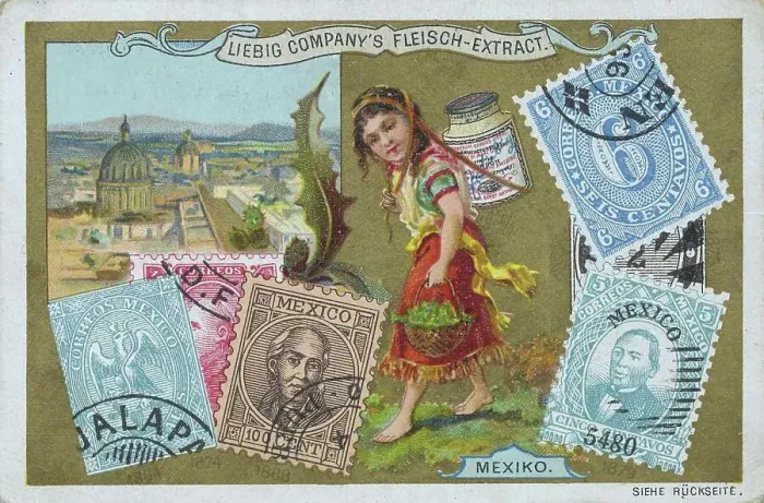 Framed Print : Picture series Countries and Stamps and Motifs, Mexico, Historical, digitally restored reproduction of a Liebig collector's picture from the 19th century, exact date not known Framed Print : Picture series Countries and Stamps and Motifs, Mexico, Historical, digitally restored reproduction of a Liebig collector's picture from the 19th century, exact date not known