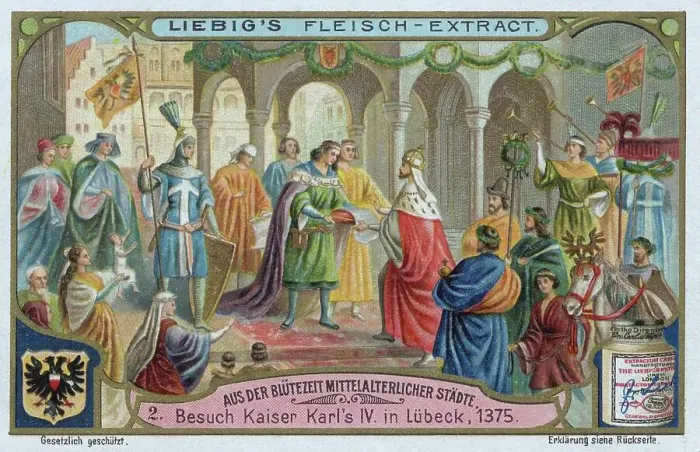 Framed Print : Picture series from the heyday of medieval cities, visit of Emperor Charles IV to Luebeck, 1375, Germany, digitally restored reproduction of a collective picture from c. 1900, in the public domain, exact date unknown Framed Print : Picture series from the heyday of medieval cities, visit of Emperor Charles IV to Luebeck, 1375, Germany, digitally restored reproduction of a collective picture from c. 1900, in the public domain, exact date unknown