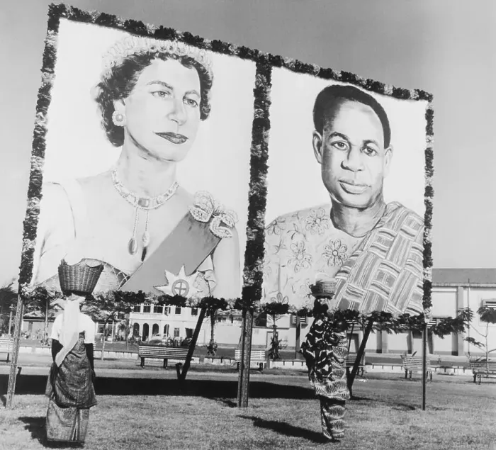 Framed Print : Pictures of Queen Elizabeth and Nkrumah Framed Print : Pictures of Queen Elizabeth and Nkrumah