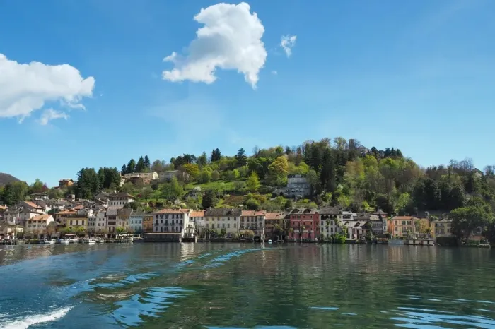 Framed Print : Picturesque Town Orta San Giulio, Lake Orta, Northern Italy Framed Print : Picturesque Town Orta San Giulio, Lake Orta, Northern Italy