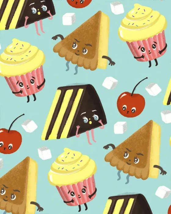 Framed Print : Pie Cake and Cupcakes Framed Print : Pie Cake and Cupcakes