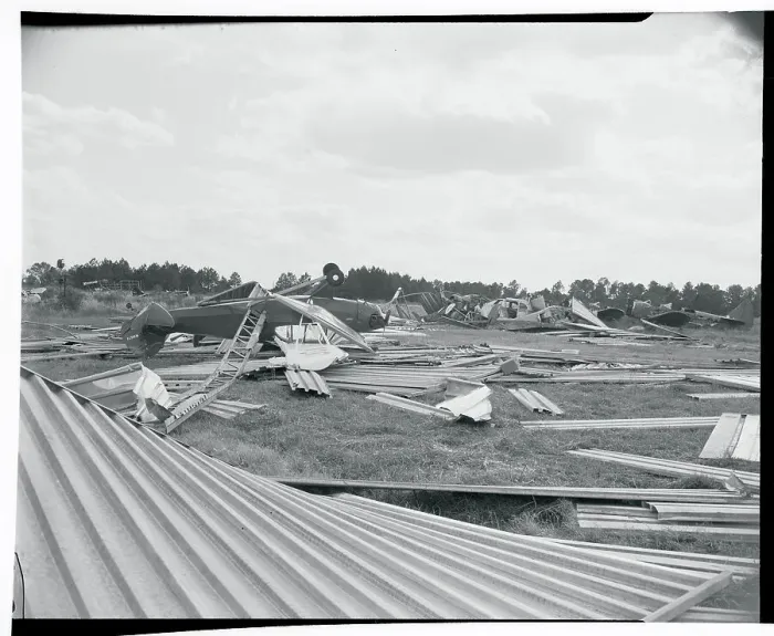 Framed Print : Pieces of Hangars Littering the Ground Framed Print : Pieces of Hangars Littering the Ground